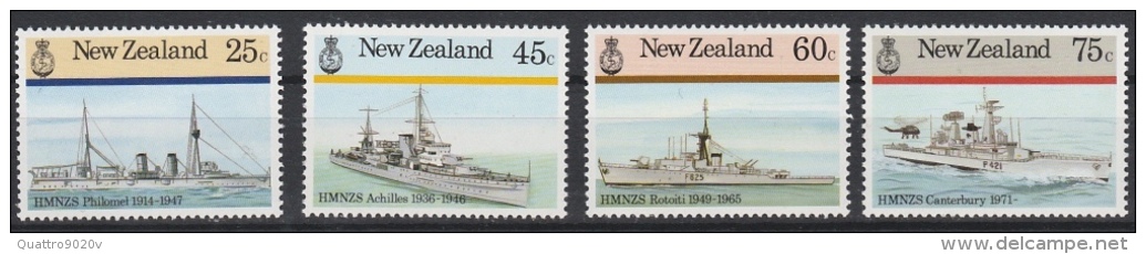 1985. New Zealand Naval History. MNH (**) - Unused Stamps