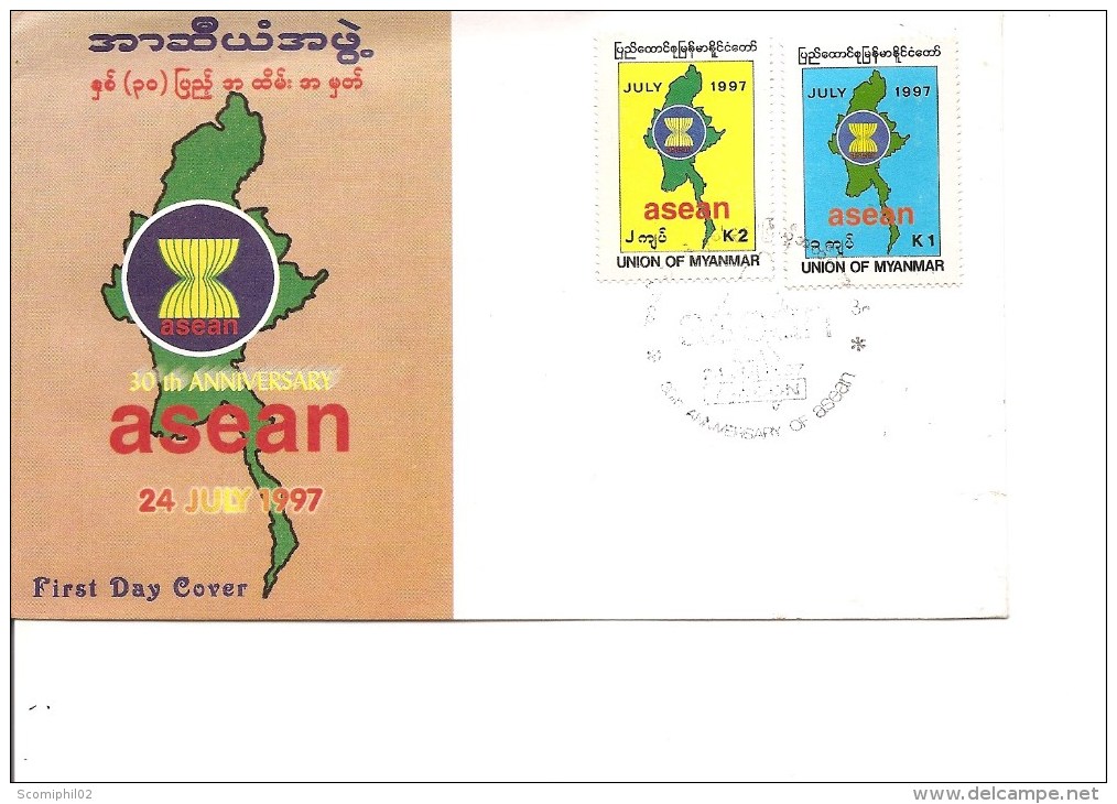 Myanmar ( FDC De 1997 à Voir) - Myanmar (Burma 1948-...)