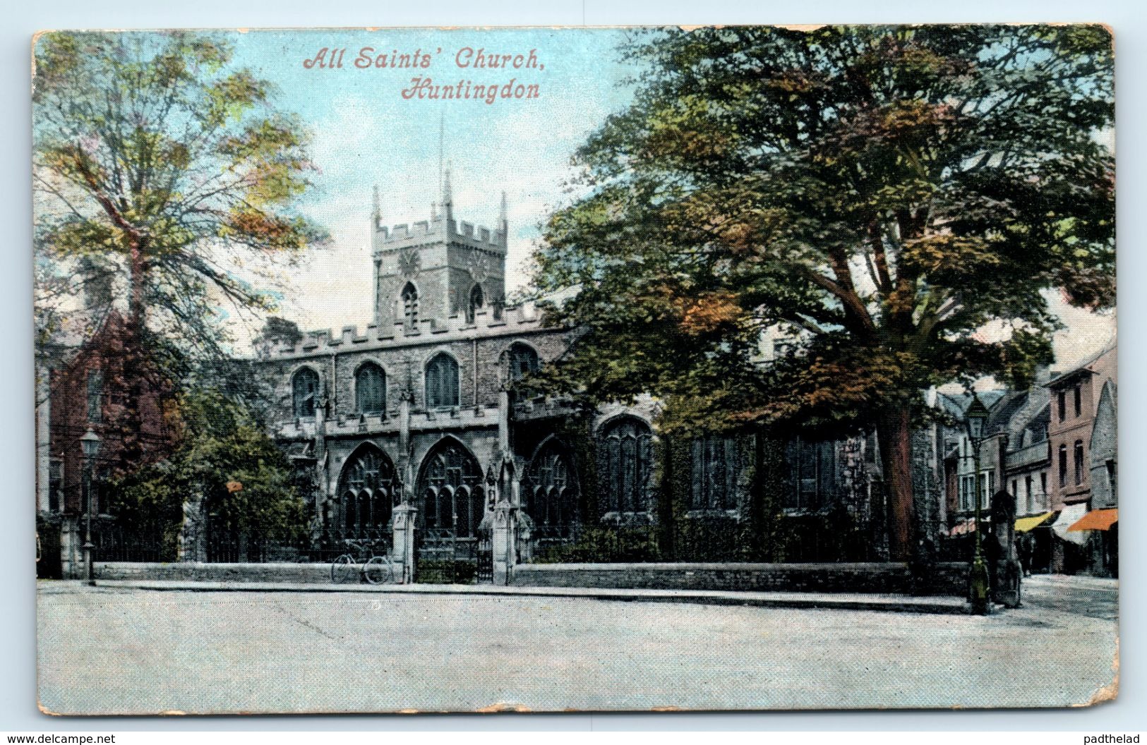 POSTCARD ALL SAINTS CHURCH HUNTINGDON Circa 1915 Posted To MRS BECKETT OF ABERGELE - Andere & Zonder Classificatie