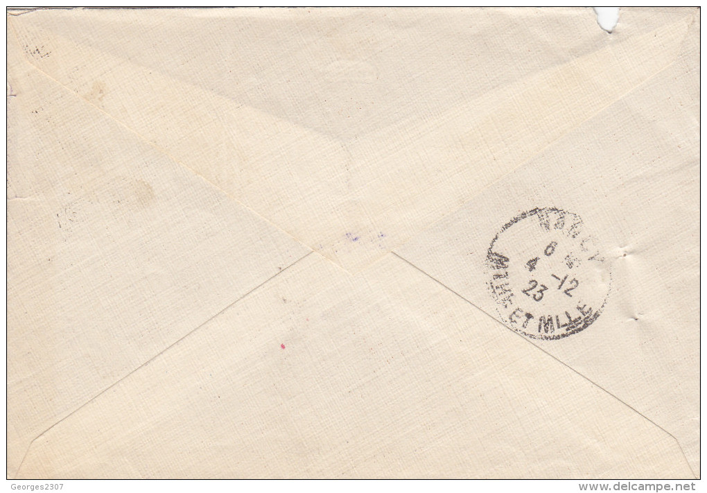 3 Lettres Avec Timbres "merson" Dont  2 Seuls Sur Lettre Recommandée - Recto/verso - Manual Postmarks