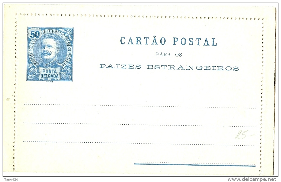 LPU9/B - PORTUGAL PONTA DELGADA CARTE LETTRE 50c - Altri & Non Classificati