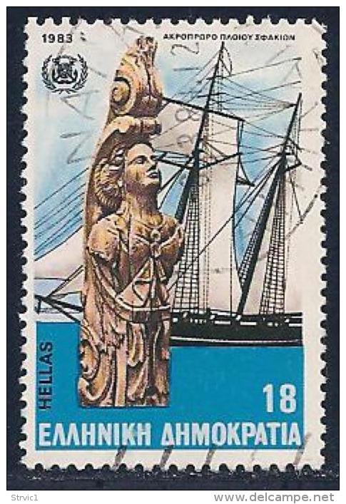 Greece, Scott # 1448 Used Ship Figurehead, 1983 - Used Stamps