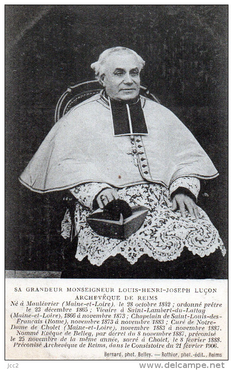 51 - REIMS - Mgr.Lucon Archevèque De Reims - Reims