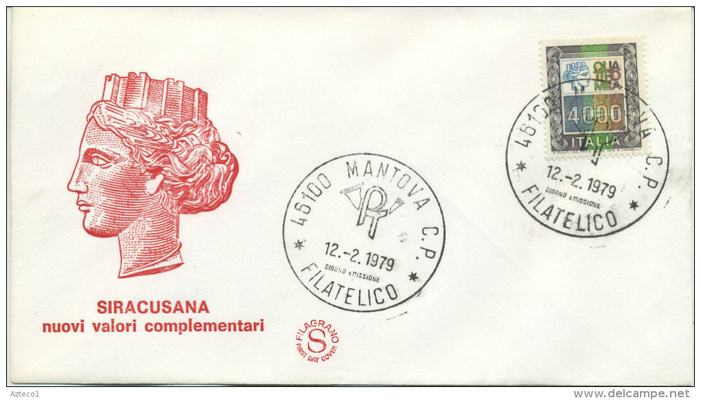 ITALIA - FDC FILAGRANO 1979 - ALTI VALORI - LIRE 4.000 - FDC