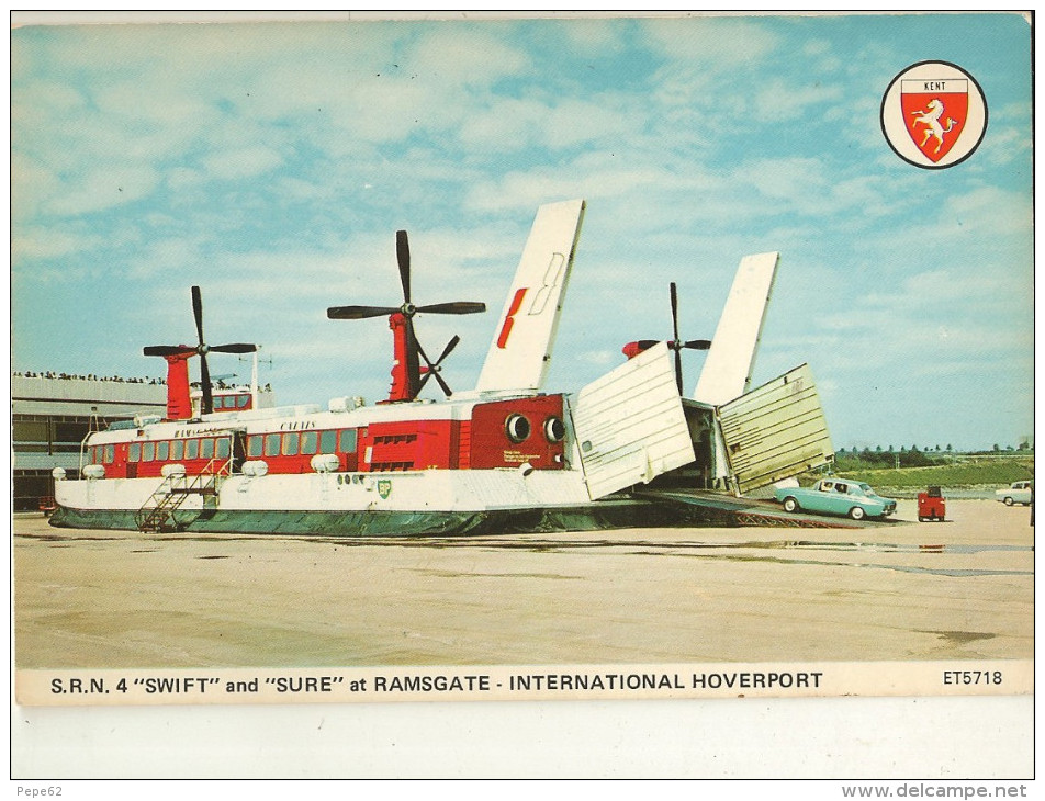 Ramsgate-hovercraft-srn4 Swift And Sure- International Hoverport-cpsm - Hovercrafts