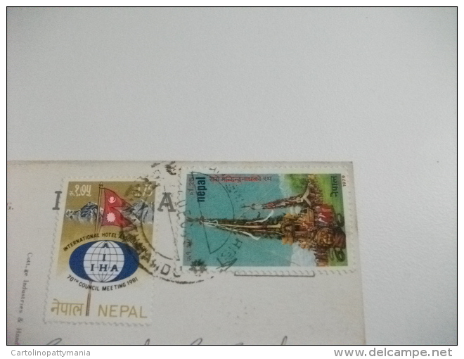 STORIA POSTALE FRANCOBOLLO COMMEMORATIVO NEPAL  MT. AMA DABLAM COURTESY DEPT. OF TOURISM HMG. - Nepal