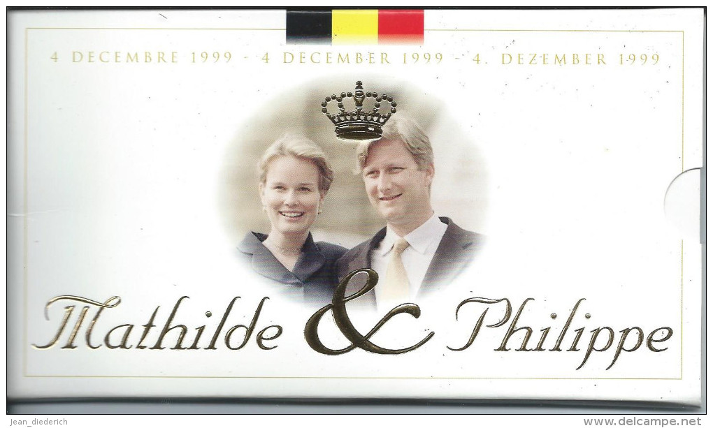 . Belgique - Mathilde & Philippe - 250 Francs Mariage 4 Décembre 1999 - 250 Frank