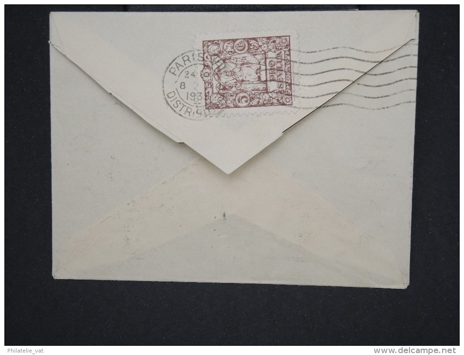 ESPAGNE-Enveloppe De Seville Avec Censure Et Vignette Au Dos Pour Paris En 1939    à Voir P5994 - Republikeinse Censuur