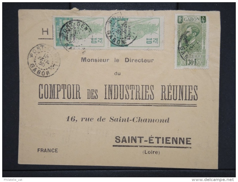 FRANCE-GABON- Enveloppe De Port Gentil Pour St Etienne En 1935 à Voir  P6005 - Covers & Documents