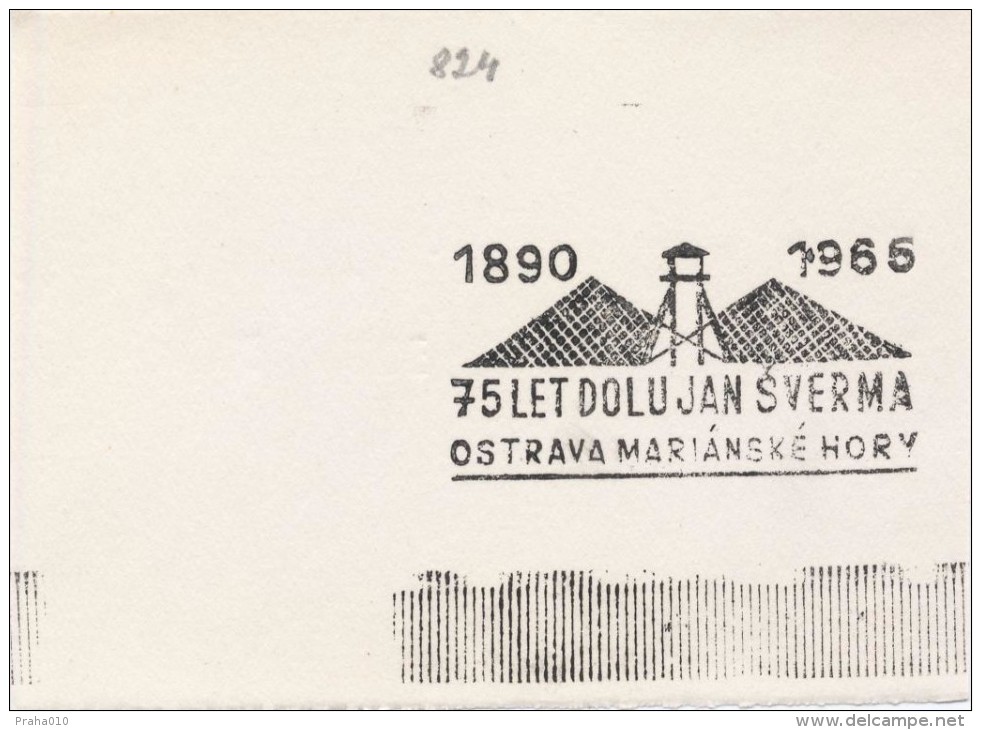 J2144 - Czechoslovakia (1945-79) Control Imprint Stamp Machine (R!): 1890-1965; 75 Years Of The Mine Jan Sverma - Ensayos & Reimpresiones