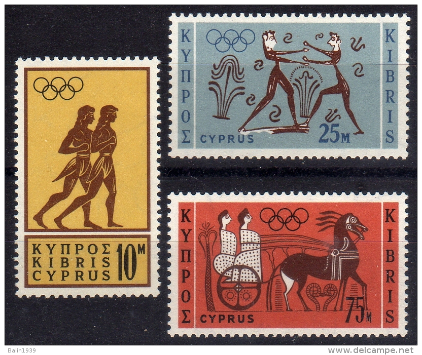 1964 - Chipre - JJOO. De Tokyo - Sc. 241-243 - MNH - Summer 1964: Tokyo