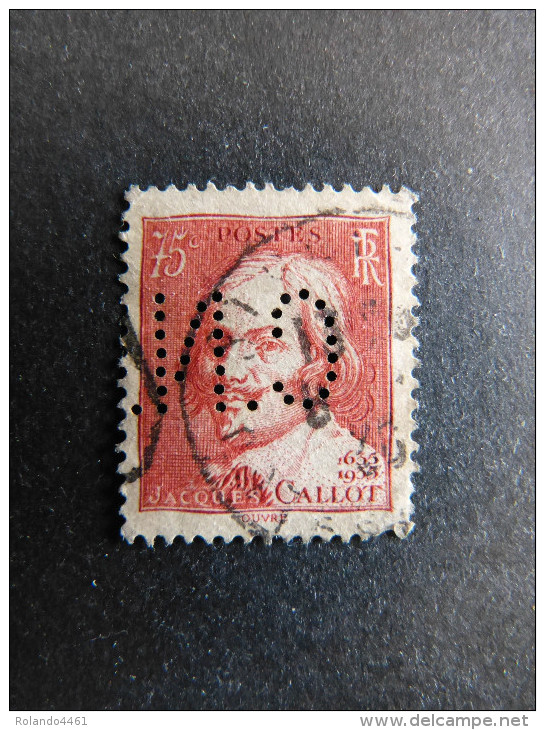 FRANCE C N° 306 Célébrité 1934 C.N. 304 Perforé Perforés Perfins Perfin Superbe - Other & Unclassified