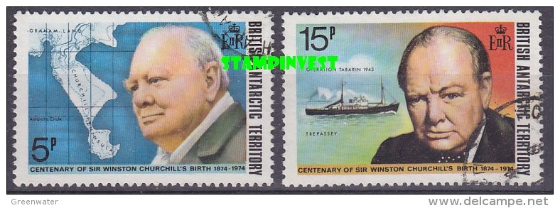 British Antarctic Territory 1974 Winston Churchill 2v Used (22213A) - Gebraucht