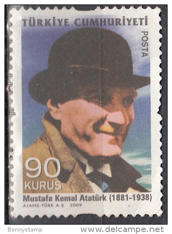 Turchia, 2009 - 90k Mustafa Kemal Ataturk - Nr.3188 S.G. - Ongebruikt