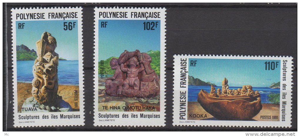 Polynésie Française N° 386 / 388 Luxe ** - Neufs