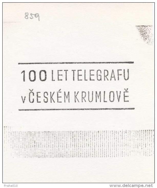 J2192 - Czechoslovakia (1945-79) Control Imprint Stamp Machine (R!): 100 Years Of The Telegraph In The Czech Krumlov - Proeven & Herdrukken