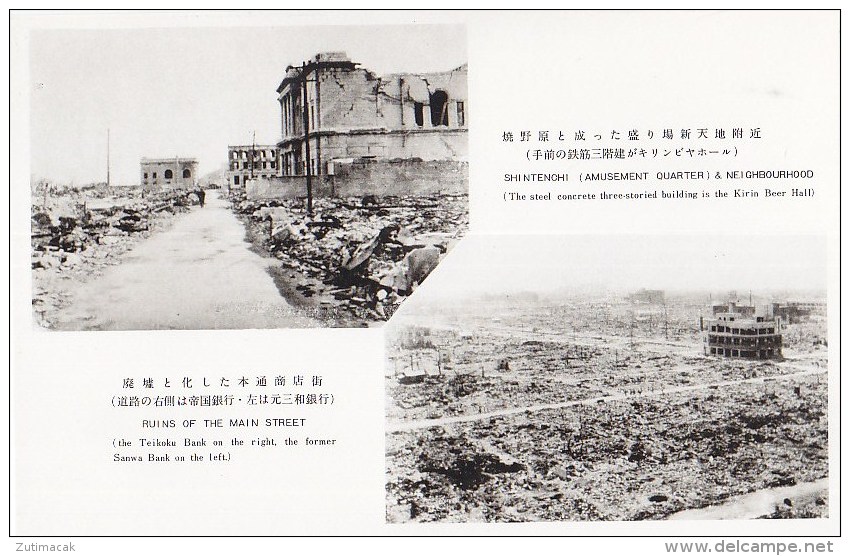 Japan - Hiroshima - Ruins Of The Main Street Old Postcard - Hiroshima