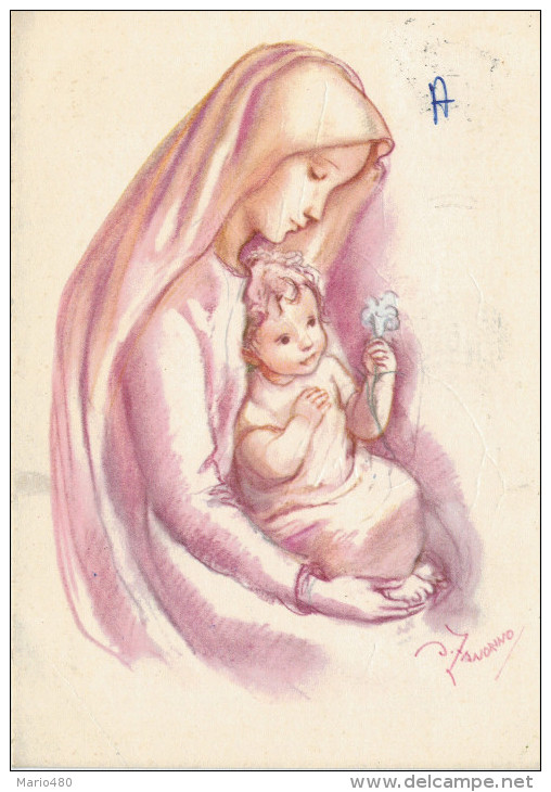 A. ZANDRINO    MADONNA  CON  BAMBINO        (VIAGGIATA) - Zandrino