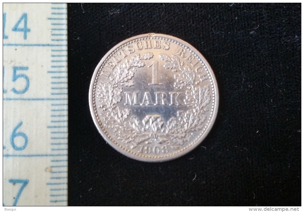 Monnaie 1 Mark , Argent 1908 F - 1 Mark
