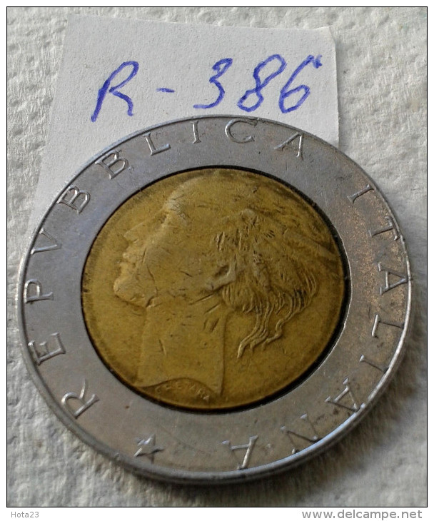 ITALIE ITALY 500 LIRE 1990 Bimétal Circ Coin (lot - 386 ) - 500 Lire