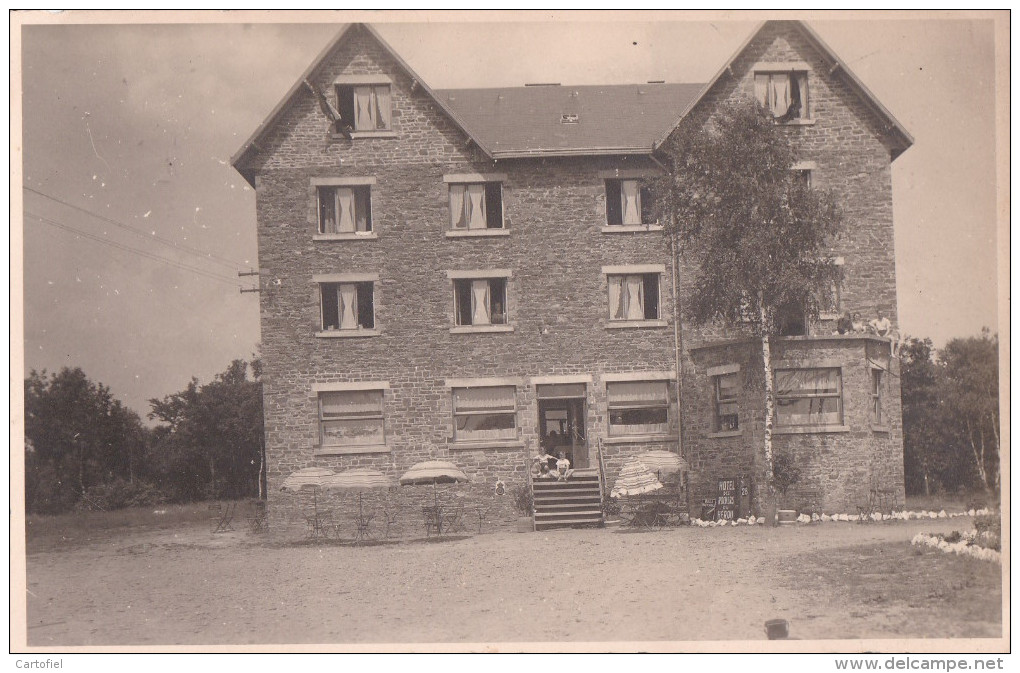 LA ROCHE-HOTEL DES ROCHERS DU HEROU-CARTE PHOTO-FAITE JUSTE APRES L'OUVERTURE-PIECE UNIQUE-VOYEZ 2 SCANS-TOP ! ! - La-Roche-en-Ardenne