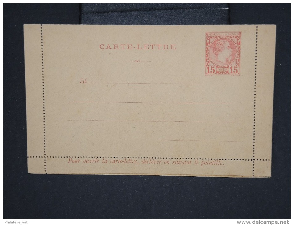 MONACO-Entier Postal ( Carte Lettre) Non Voyagé       à Voir  P6069 - Postwaardestukken