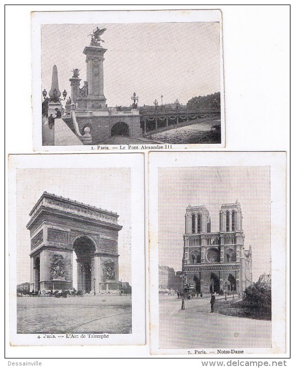 PARIS  Lot De 10 Cartes Dos Non Divisé - Lots, Séries, Collections