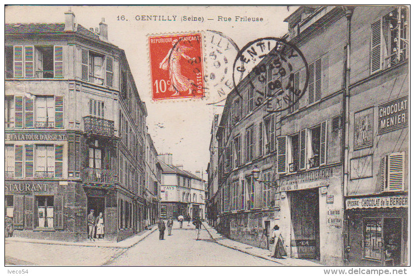 1909  Gentilly  " Rue Frileuse " Commerces - Gentilly