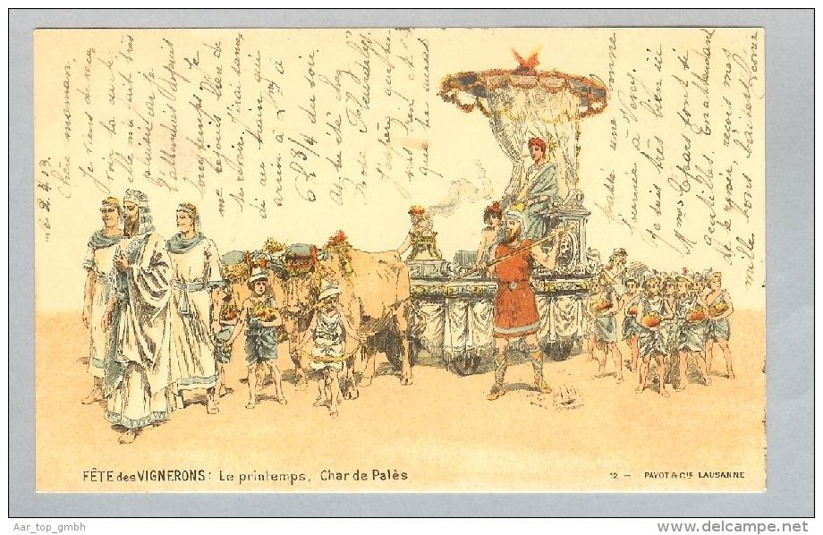 AK MOTIV Wein Reben Winzer 1903-04-02 Litho Fete Des Vignerons #12 - Autres & Non Classés