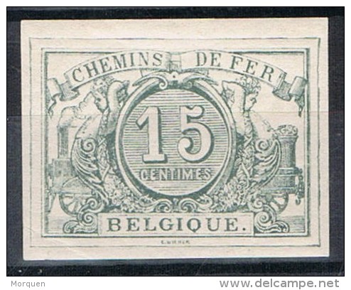 Chemins De Fer BELGIEN, 15 Cts  Sin Dentar, Num 8 ** - Neufs