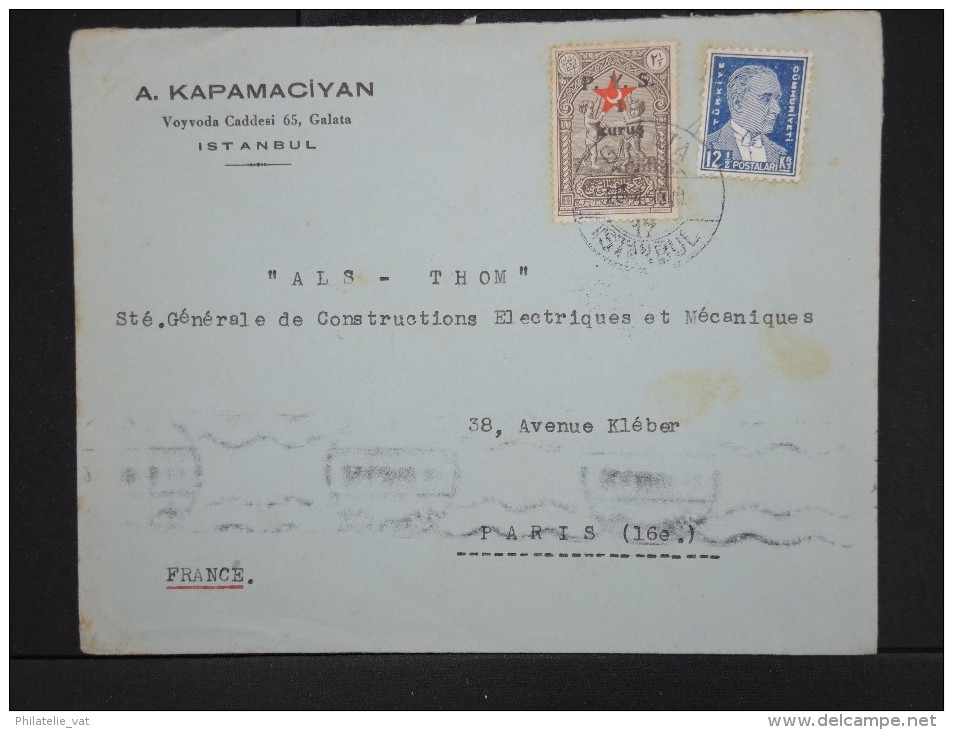 TURQUIE-Enveloppe De Istanbul Pour Paris En 1940 à Voir  P6077 - Lettres & Documents