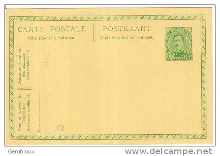 Belgique Carte Postale  N° 52 Neuve - Tarjetas 1909-1934