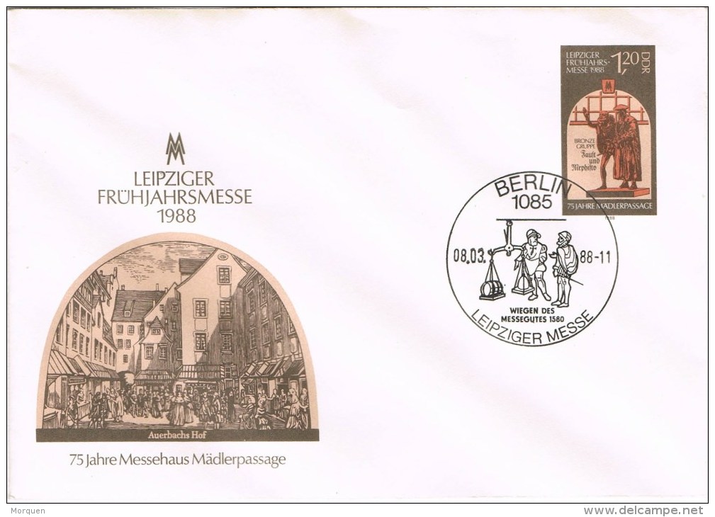 13208. Entero Postal BERLIN (Alemania DDR) 1988. Leipziger Messe - Umschläge - Gebraucht