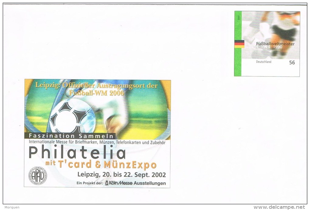 13209. Entero Postal Privado LEIPZIG,  ALEMANIA Federal 2002. Futbol, Football - Brieven En Documenten