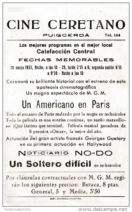 AFFICHETTE UN AMERICANO EN PARIS (chloé F) - Programmes