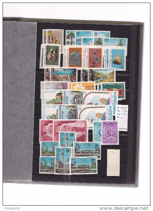 TURQUIE  NICE COLLECTION STAMPS MINT (99% MNH**)  BOUGHT 1500 FRANCS  IN 1997 (230 EUROS)