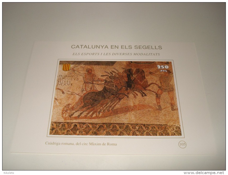 ESPAÑA - CATALUNYA EN ELS SEGELLS - HOJA Nº 105 - ELS ESPORTS I LES DIVERSES MODALITATS (QUADRIGA ROMANA DEL CIRC ** MNH - Commemorative Panes