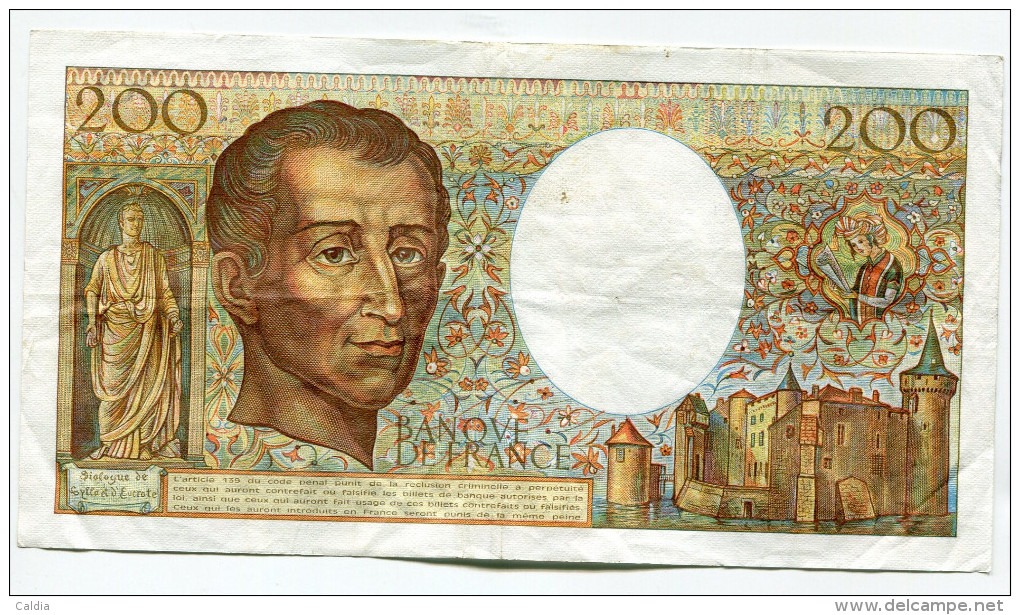 Dd France 200 Francs "" MONTESQUIEU "" 1984 # 7 - 200 F 1981-1994 ''Montesquieu''
