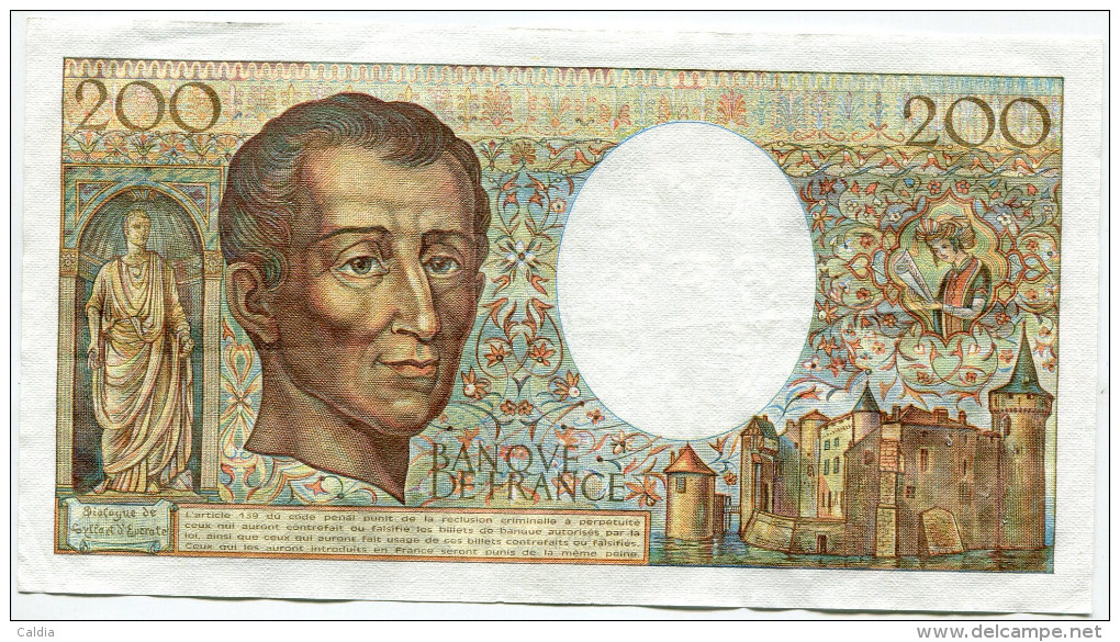 Dd France 200 Francs "" MONTESQUIEU "" 1985 # 16 - 200 F 1981-1994 ''Montesquieu''