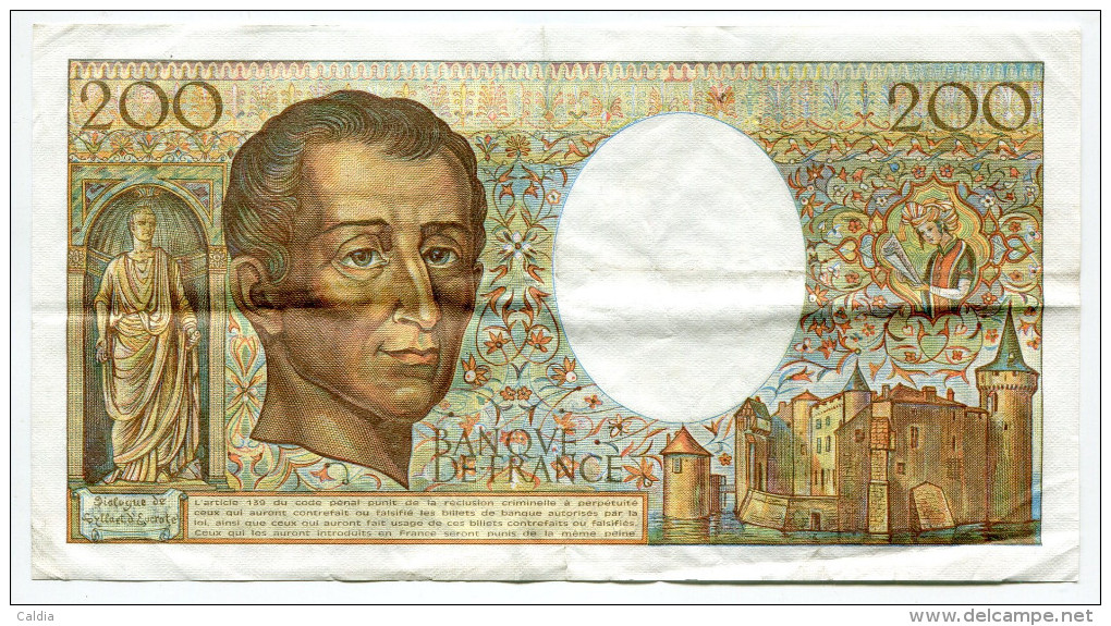 Dd France 200 Francs "" MONTESQUIEU "" 1985 # 18 - 200 F 1981-1994 ''Montesquieu''