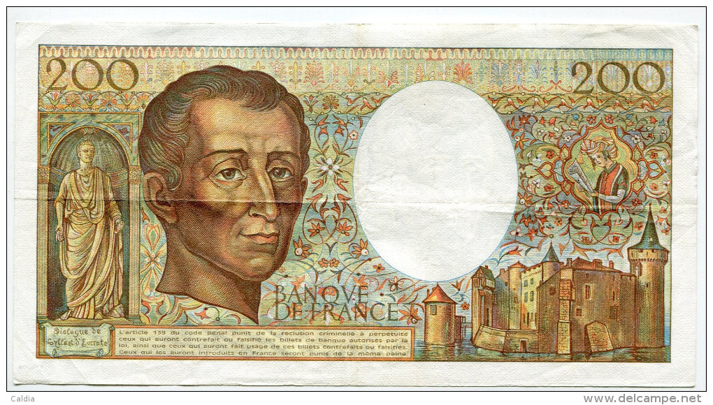 Dd France 200 Francs "" MONTESQUIEU "" 1986 # 5 - 200 F 1981-1994 ''Montesquieu''