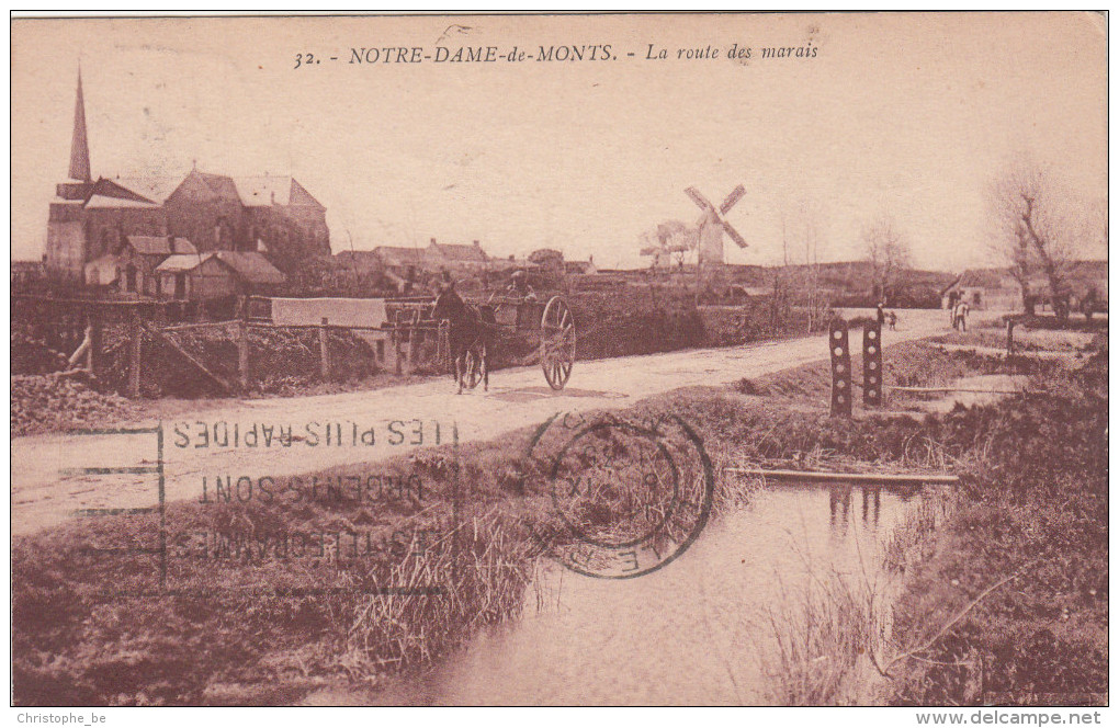 CPA Notre Dame Des Monts, La Route Des Marais,  Moulin, Molen, Windmill (pk19409) - Autres & Non Classés