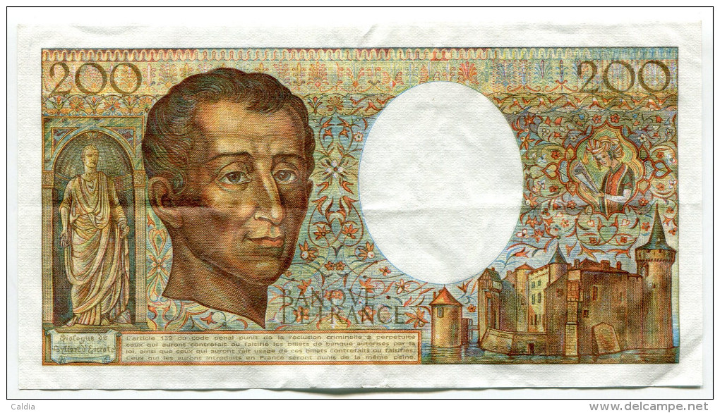 Dd France 200 Francs "" MONTESQUIEU "" 1987 # 13 - 200 F 1981-1994 ''Montesquieu''