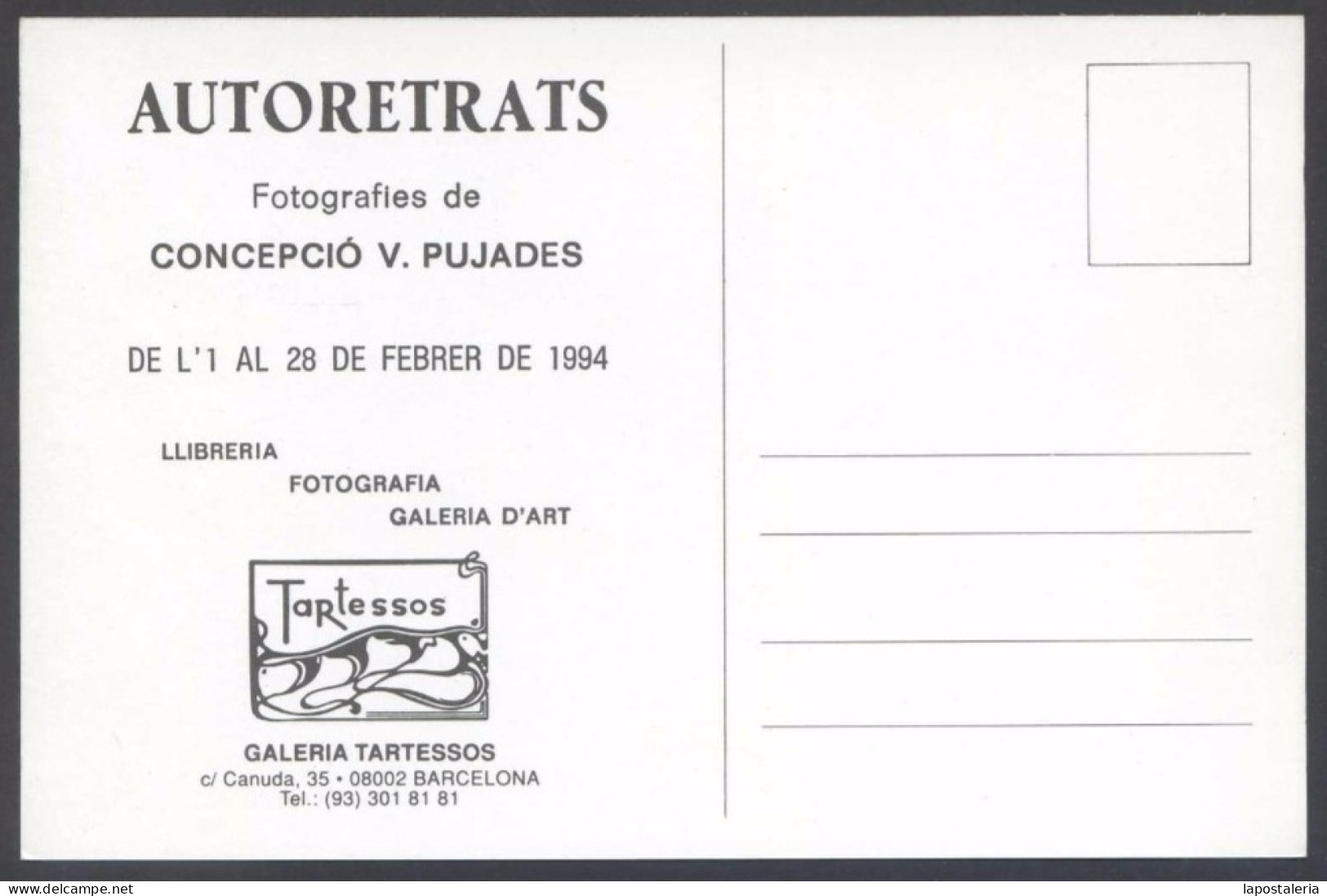 Expo Foto *Concepció V. Pujades - Autoretrats* Tartessos, Barcelona 1994. Nueva. - Exposiciones