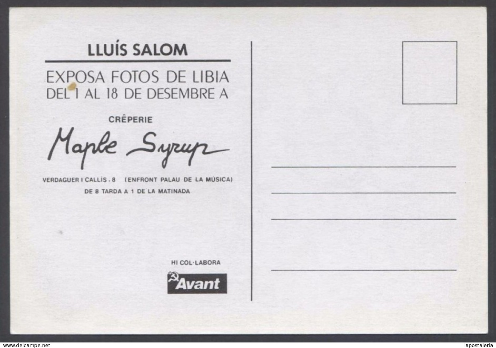 Expo *Lluís Salom - Libia* Crèperie Maple Syrup, Barcelona. Nueva. - Esposizioni