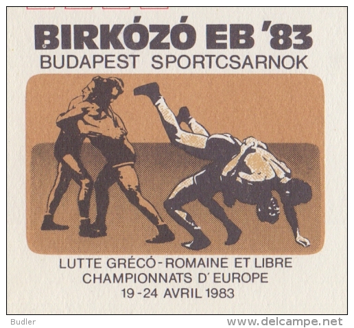 UNGARN/MAGYAR POSTA:1983:Not-trav. Post. Stationery:FIGHTING SPORTS,WRESTLING, ##Lutte Gréco-Romaine Et Libre – Champion - Ohne Zuordnung