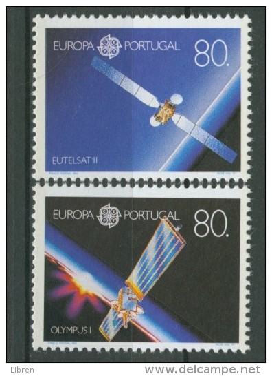 BL8-98 PORTUGAL 1991 YV 1840-1841 EUROPE IN SPACE, AEROSPATIAL, EUROPE CEPT. MNH, POSTFRIS, NEUF**. - 1991