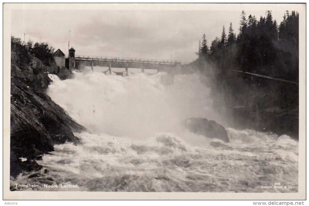 TRONDHEIM - Nedre Leerfoss, Fotokarte - Norvège