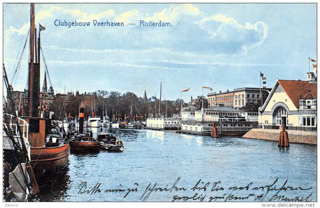 ROTTERDAM - Clubgebouw Veerhaven, 1915?, 4 Fach Frankiert - Rotterdam