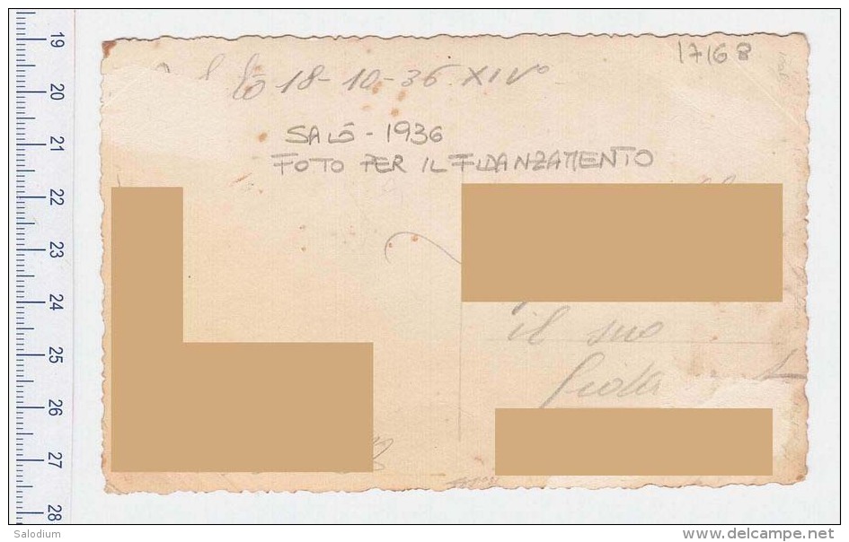 1936 - SALO´ -  Fotografia Per Fidanzamento - Lago Di Garda - Fotografia Originale D´epoca - Luoghi